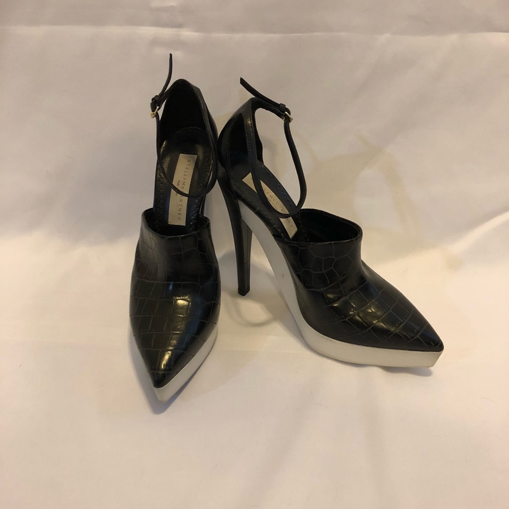 Stella McCartney Croc-Embossed Faux-Leather Sandal